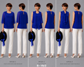 BLOUSE / TOP_STYLISED SLEEVES_COBALT BLUE