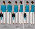 BLOUSE/TOP_STYLISED SLEEVES_TURQUOISE