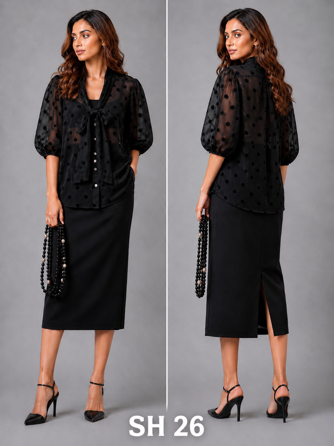 SHIRT_POLKA DOTS_BLACK