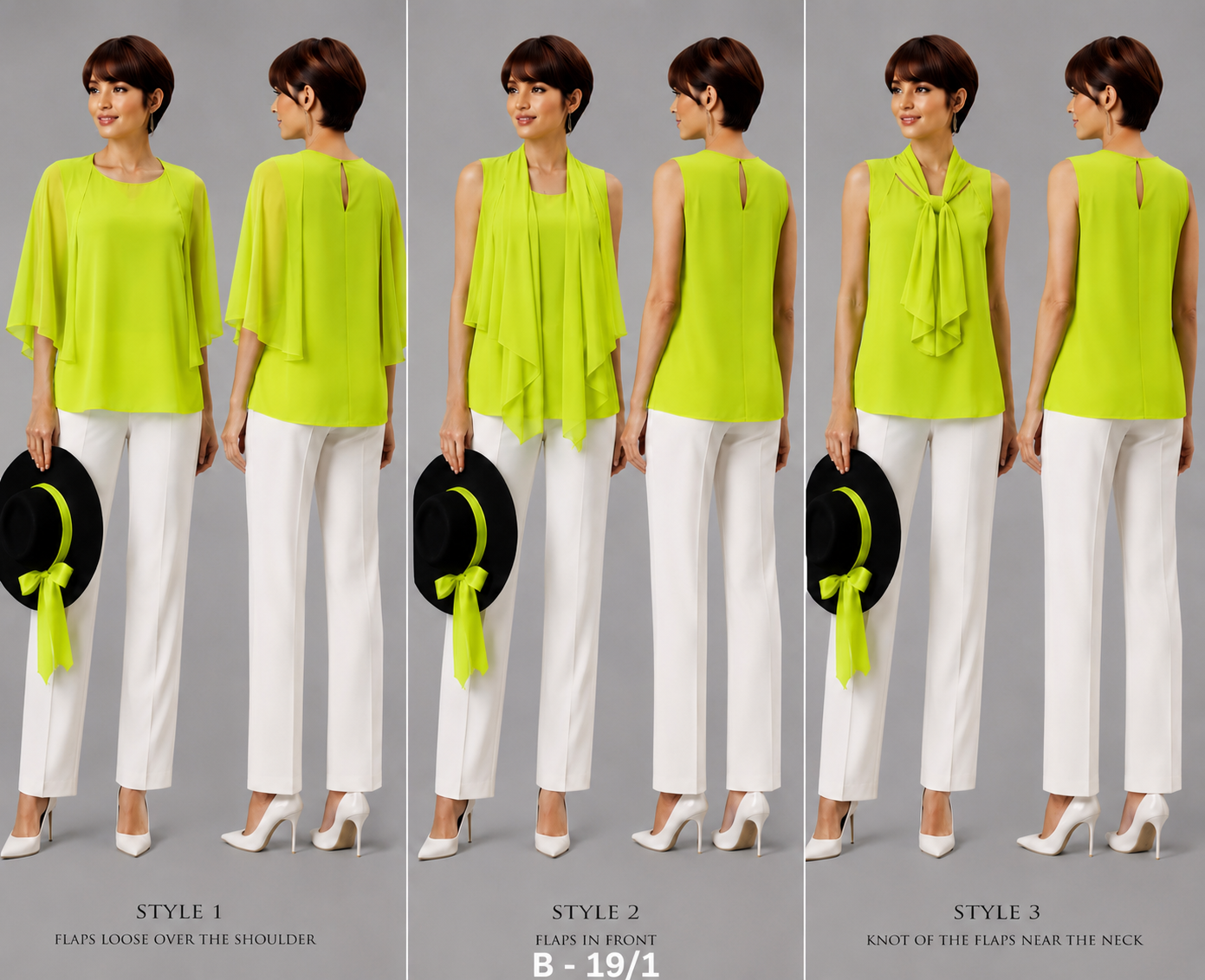 BLOUSE/TOP_STYLISED SLEEVES_NEON