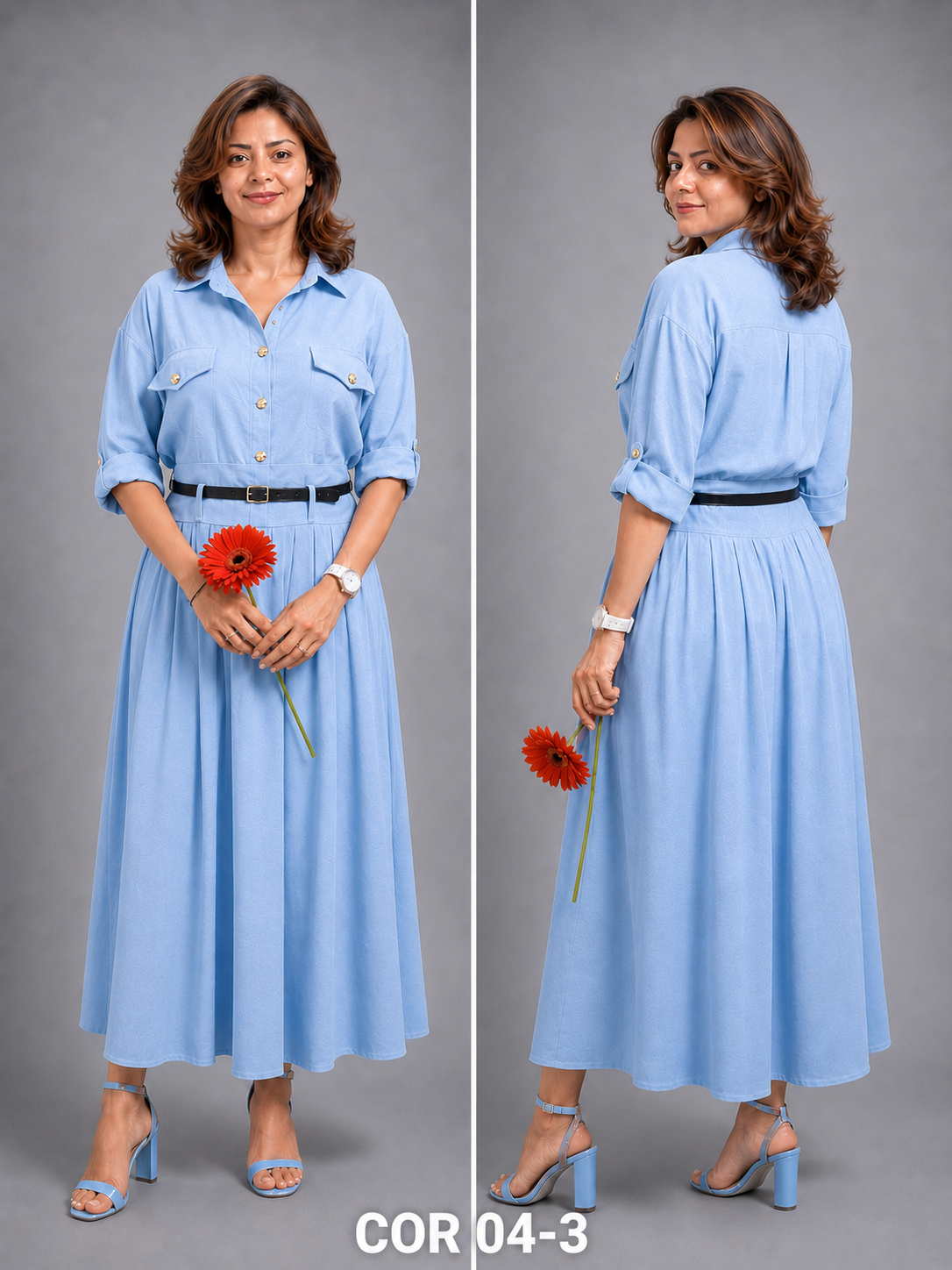 Co-ord Set_SKIRT_SKY BLUE