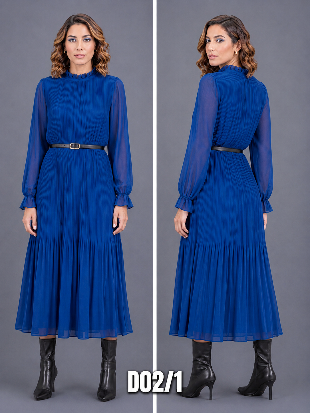 DRESS_ROYAL BLUE MIDI