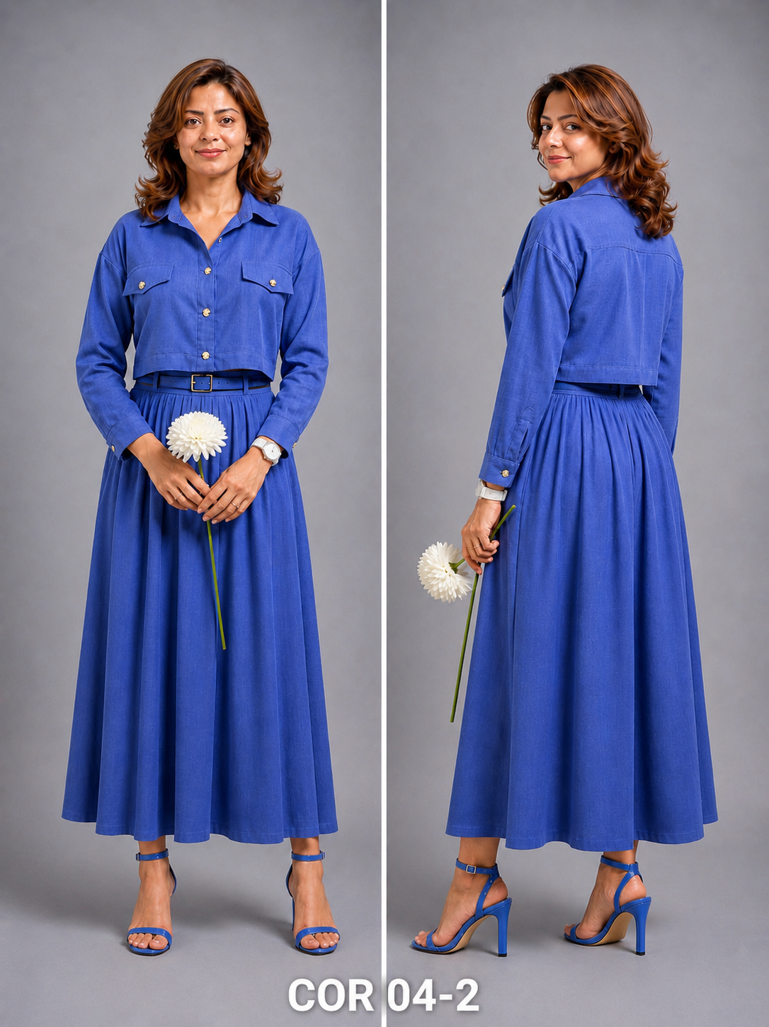 CO-ORD SET_ SKIRT_BLUE