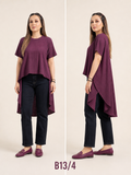 Purple High Low Crinkled