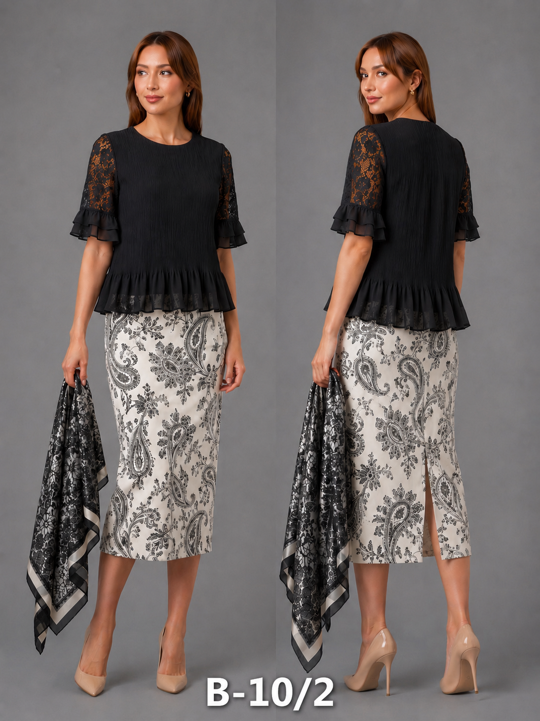 BLOUSE / TOP_PEPLUM_CRINKLED_BLACK