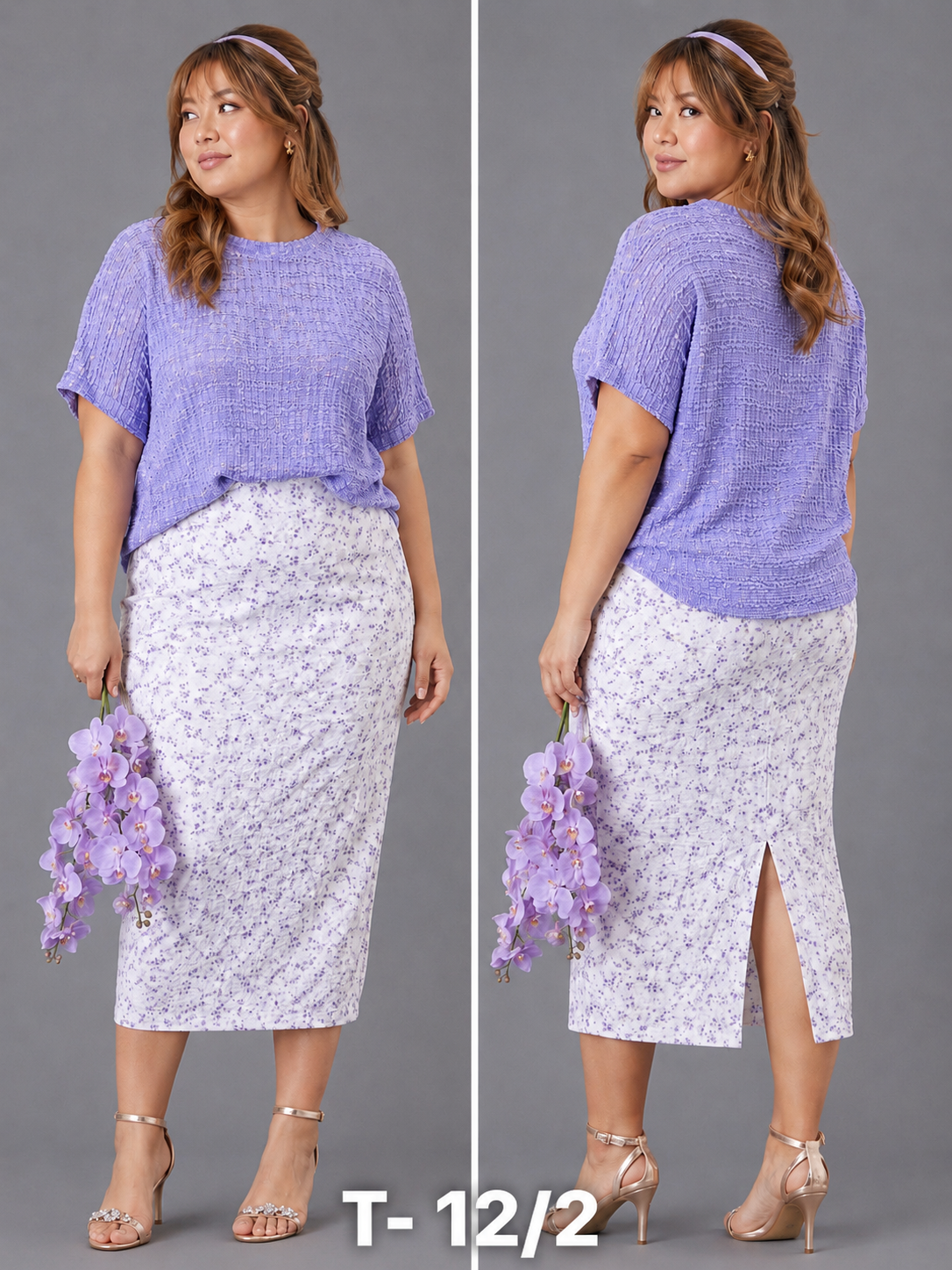 Textured Side Button T- shirt