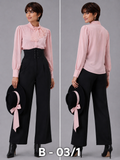 BLOUSES/TOPS_BEJEWELLED SIDE BOW_PINK