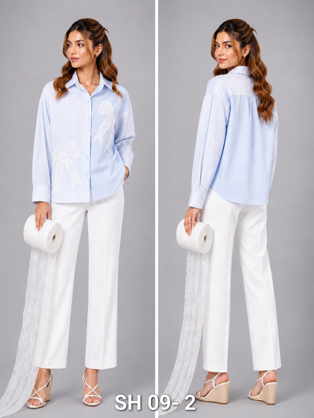 SHIRT_EMBROIDERED_STRIPED_SKY BLUE