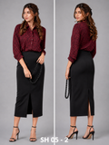 Burgundy Leopard Print Suede Shirt