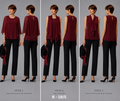 BLOUSE / TOP_STYLISED SLEEVES_MAROON
