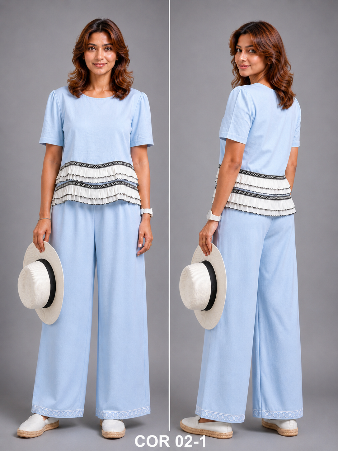 CO - ORD SET_LACY AFFAIR_BLUE