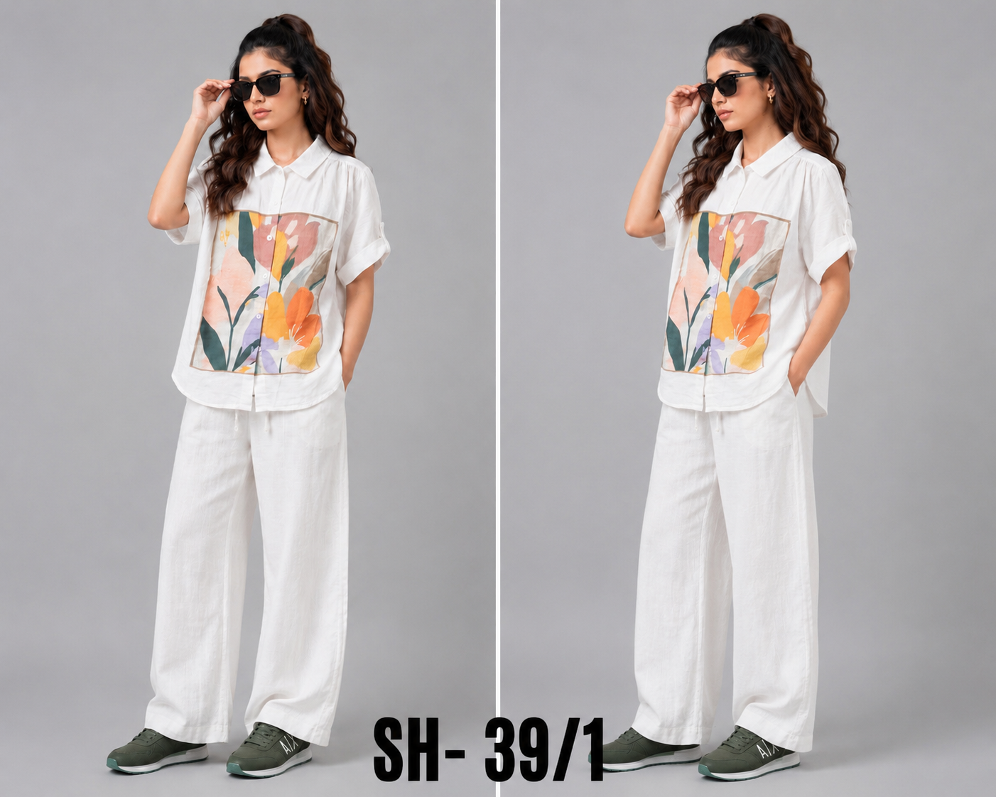 White-Orange Soft Mul Shirt