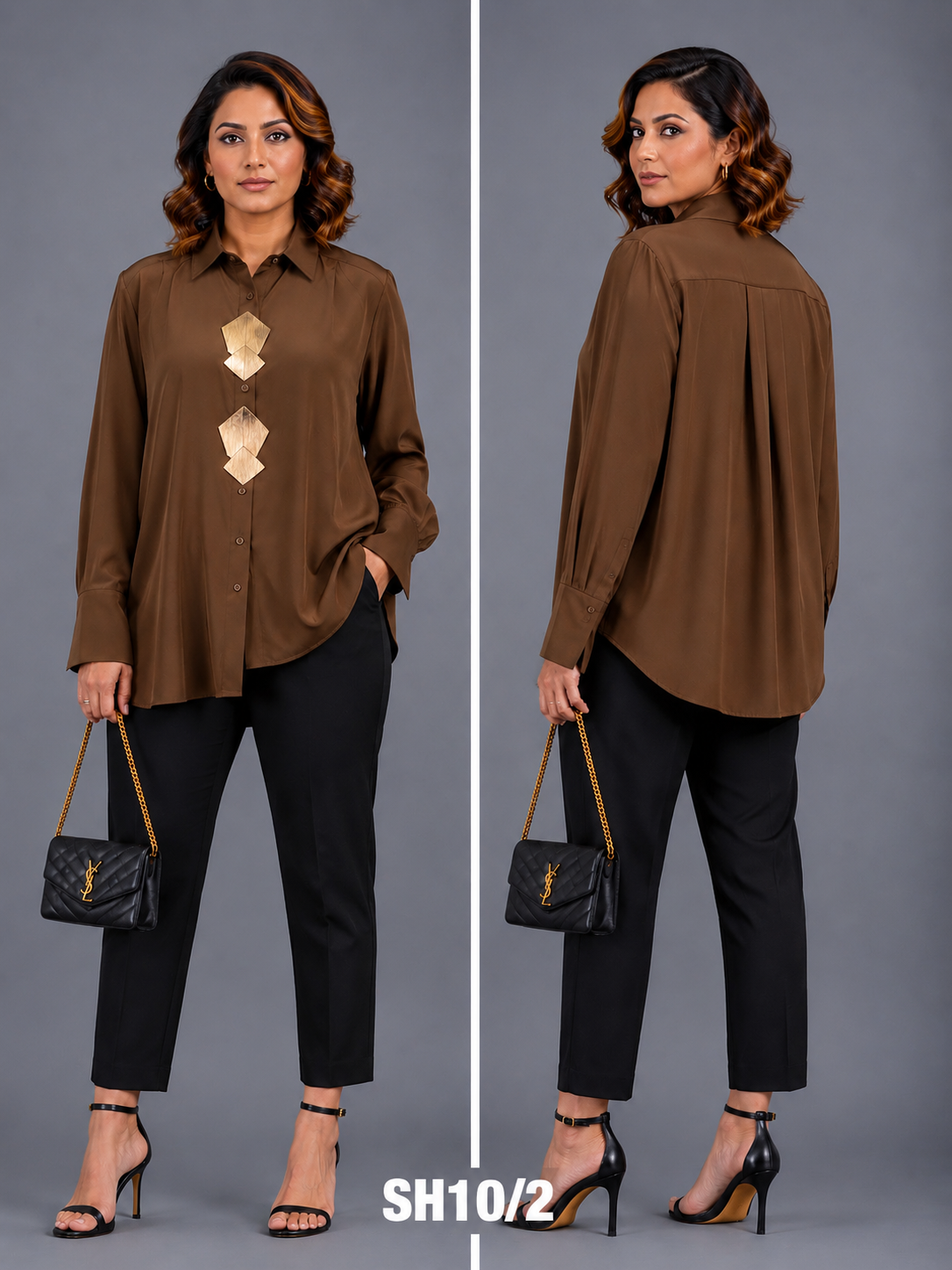SHIRT_BIG BOBBLE_BROWN